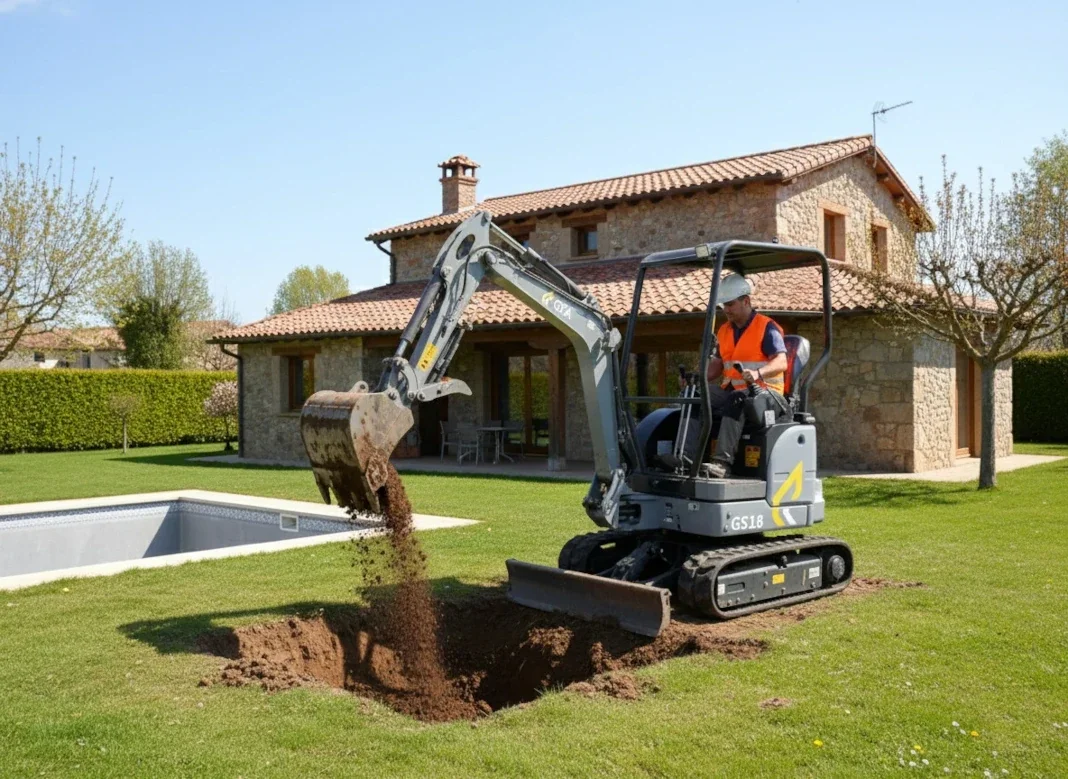 Alquiler de mini excavadora con conductor
